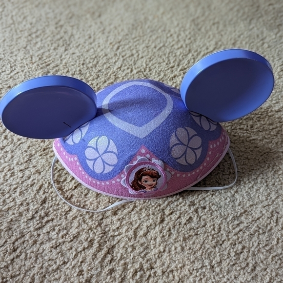 Disney Parks Sophia The First Mickey Ears with Strap Size Adult ( Large Child) - Picture 1 of 10
